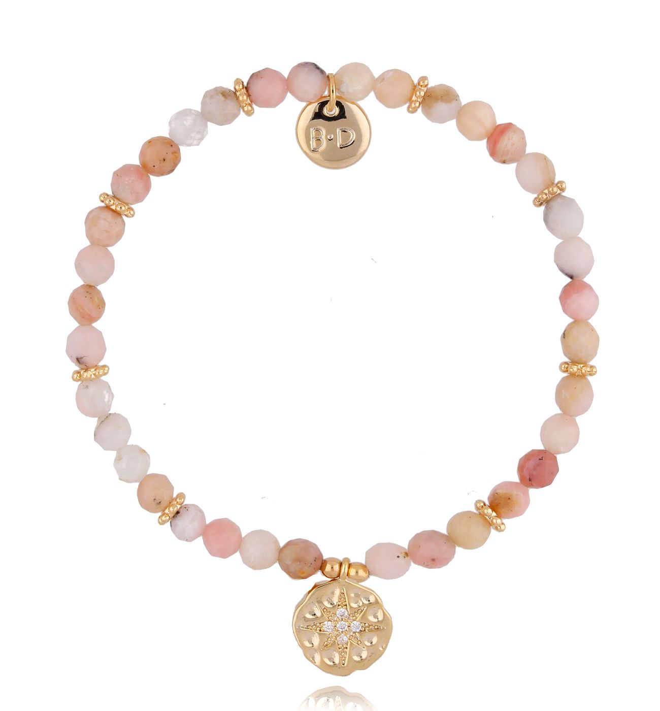 Bransoletka z agatami pastelowa BTW0428