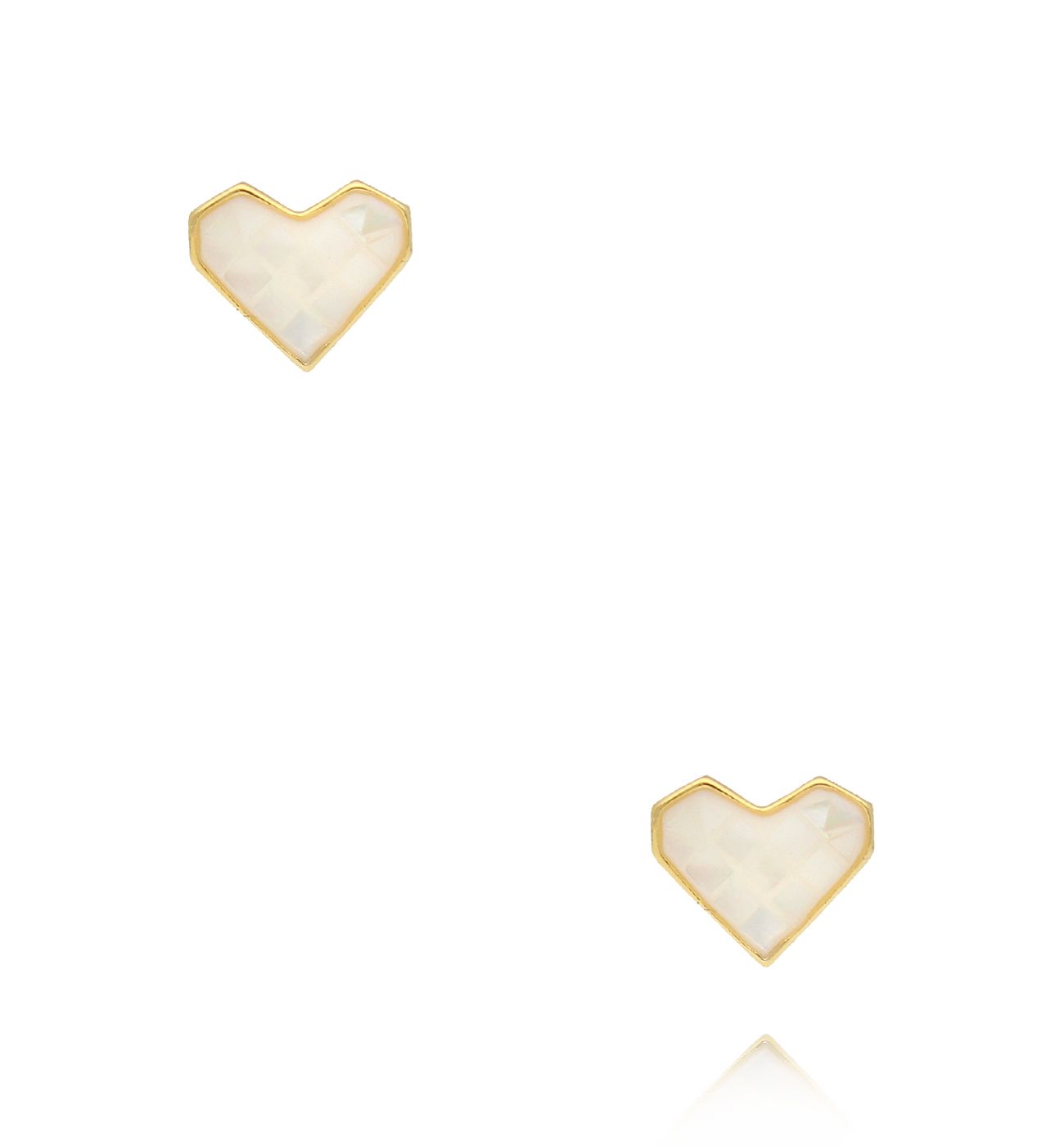 Kolczyki serca z masy perłowej - By Dziubeka