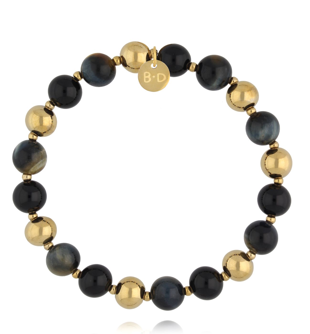 Bransoletka z agatami i tygrysim okiem BPA0604