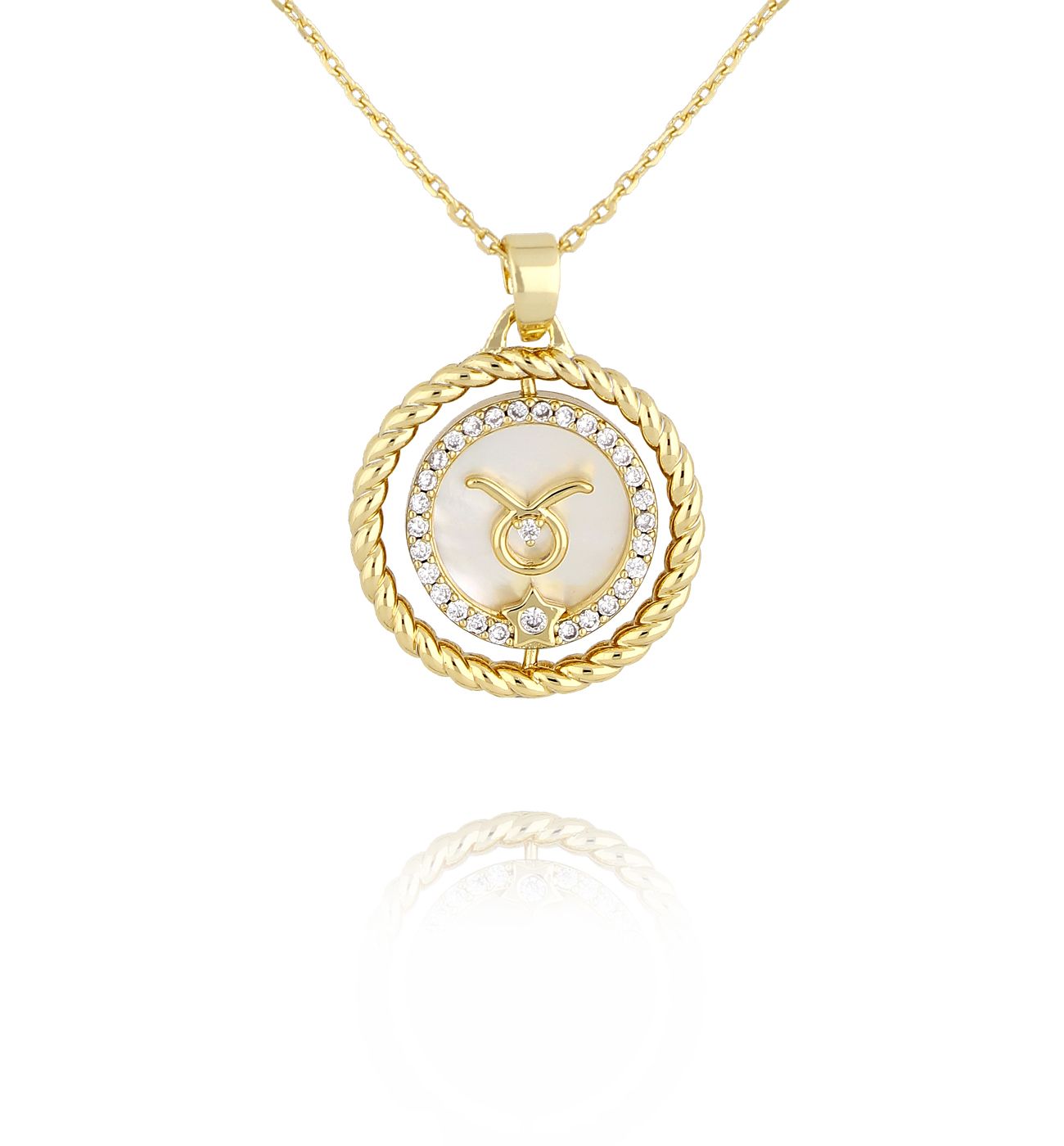 Naszyjnik znak zodiaku Byk NLU0033 - By Dziubeka