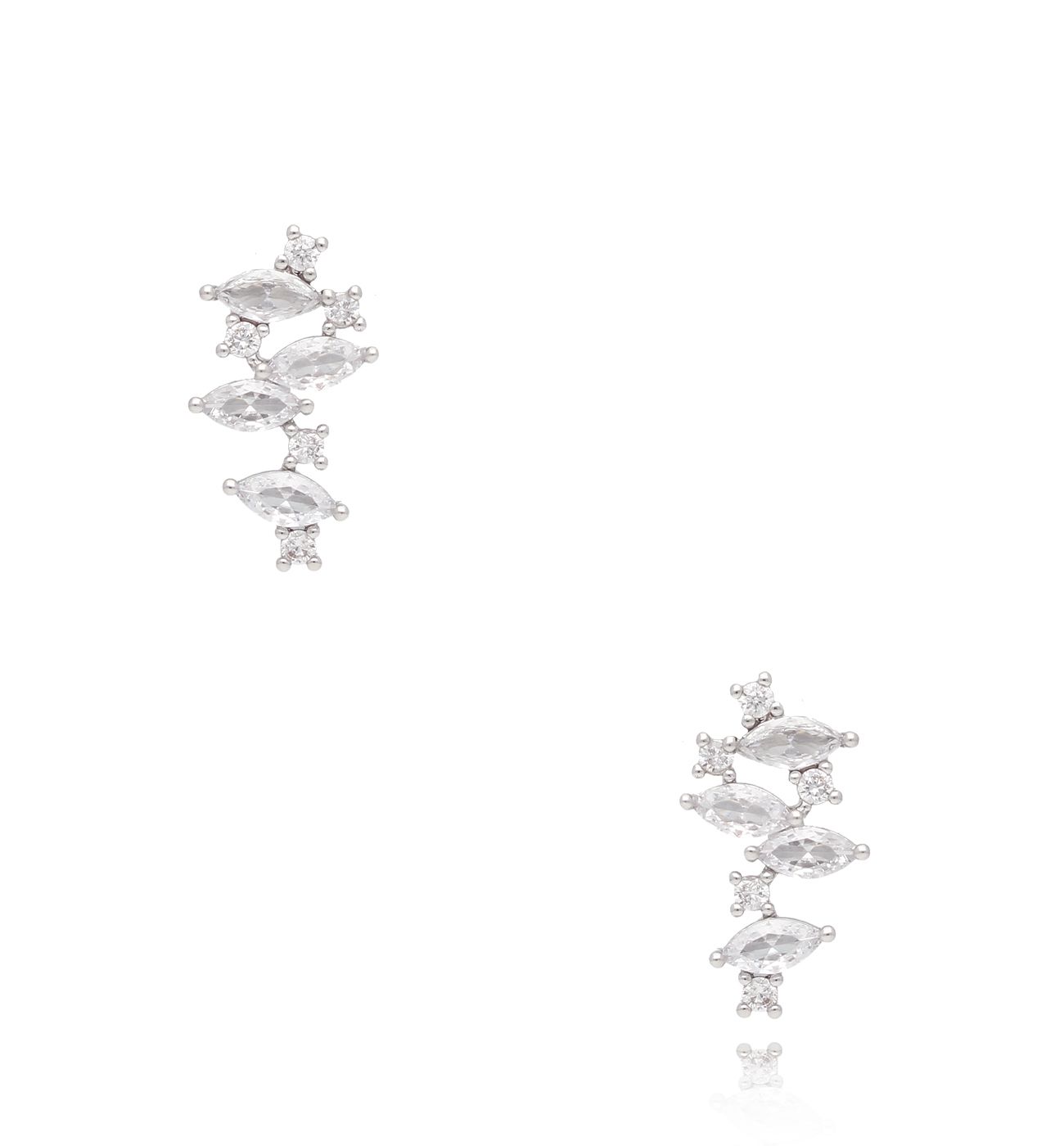 Kolczyki kryształowe srebrne Cleonice - By Dziubeka