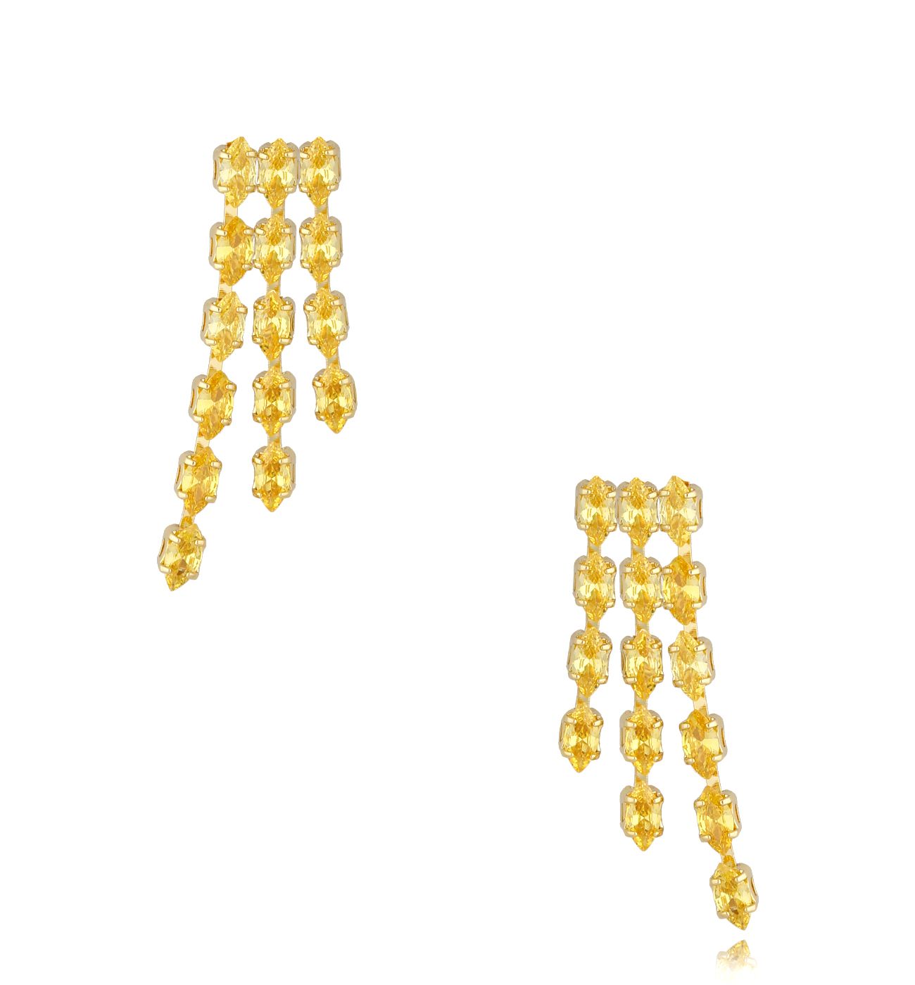 Kolczyki z żółtymi kryształkami Fortaleza - By Dziubeka