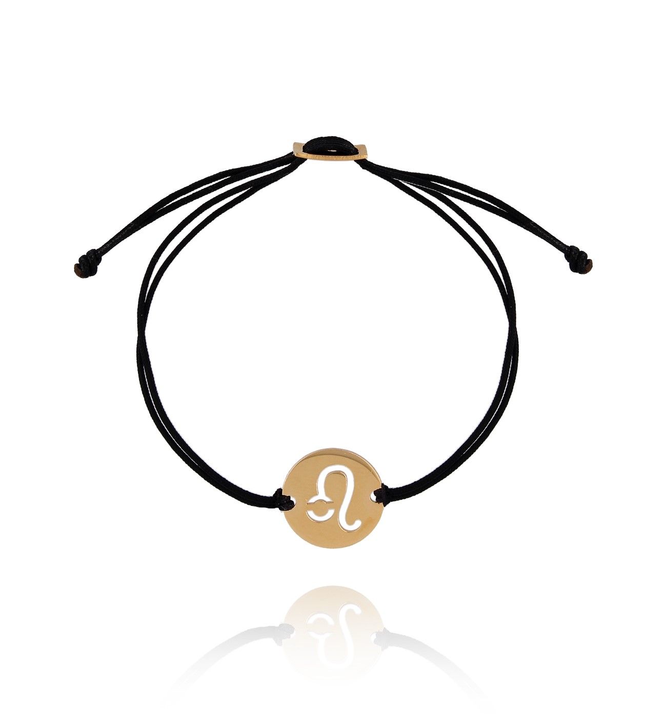 Bransoletka srebrna pozłacana znak zodiaku LEW - By Dziubeka