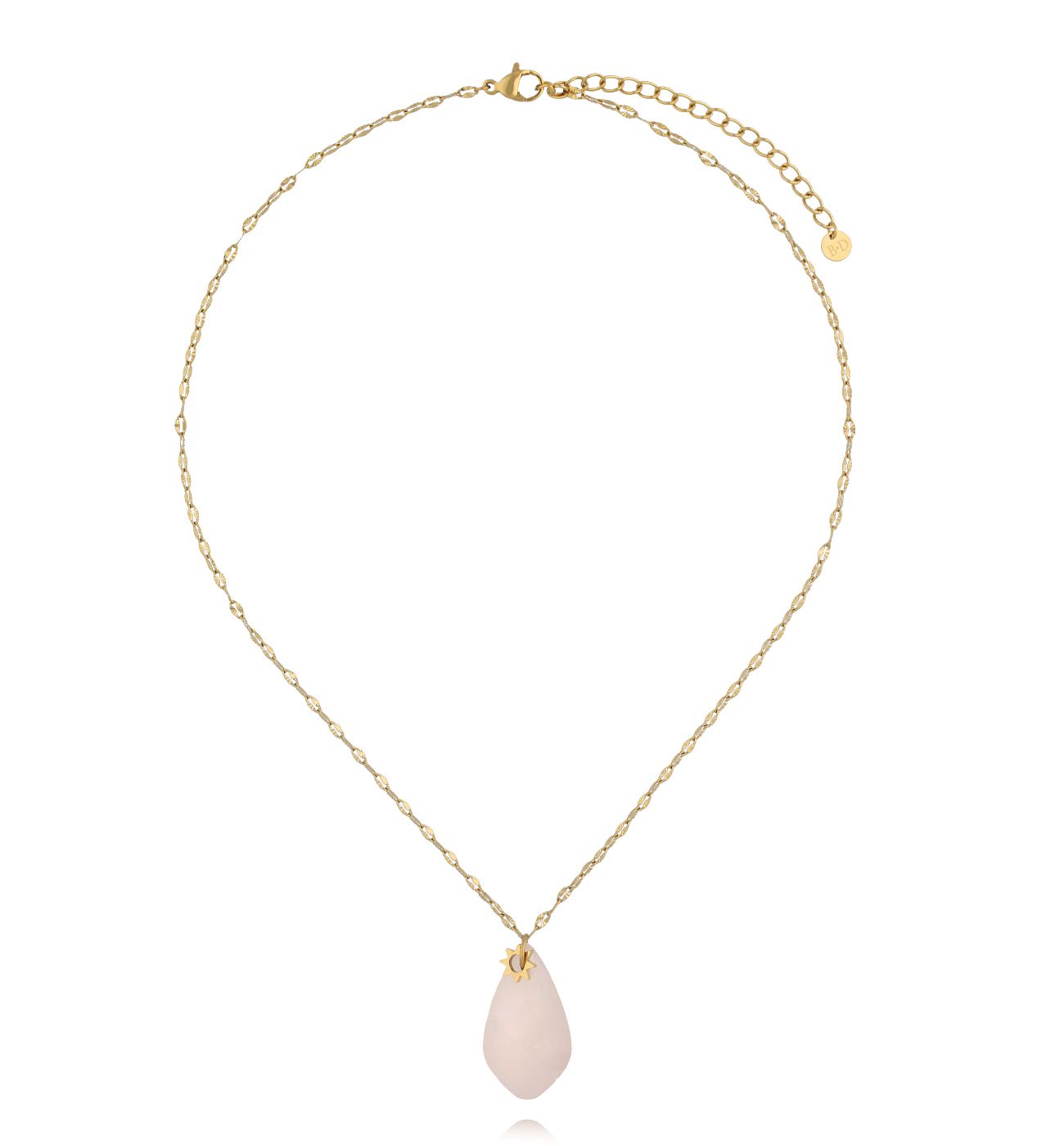 Naszyjnik z kwarcem różowym NPA1361