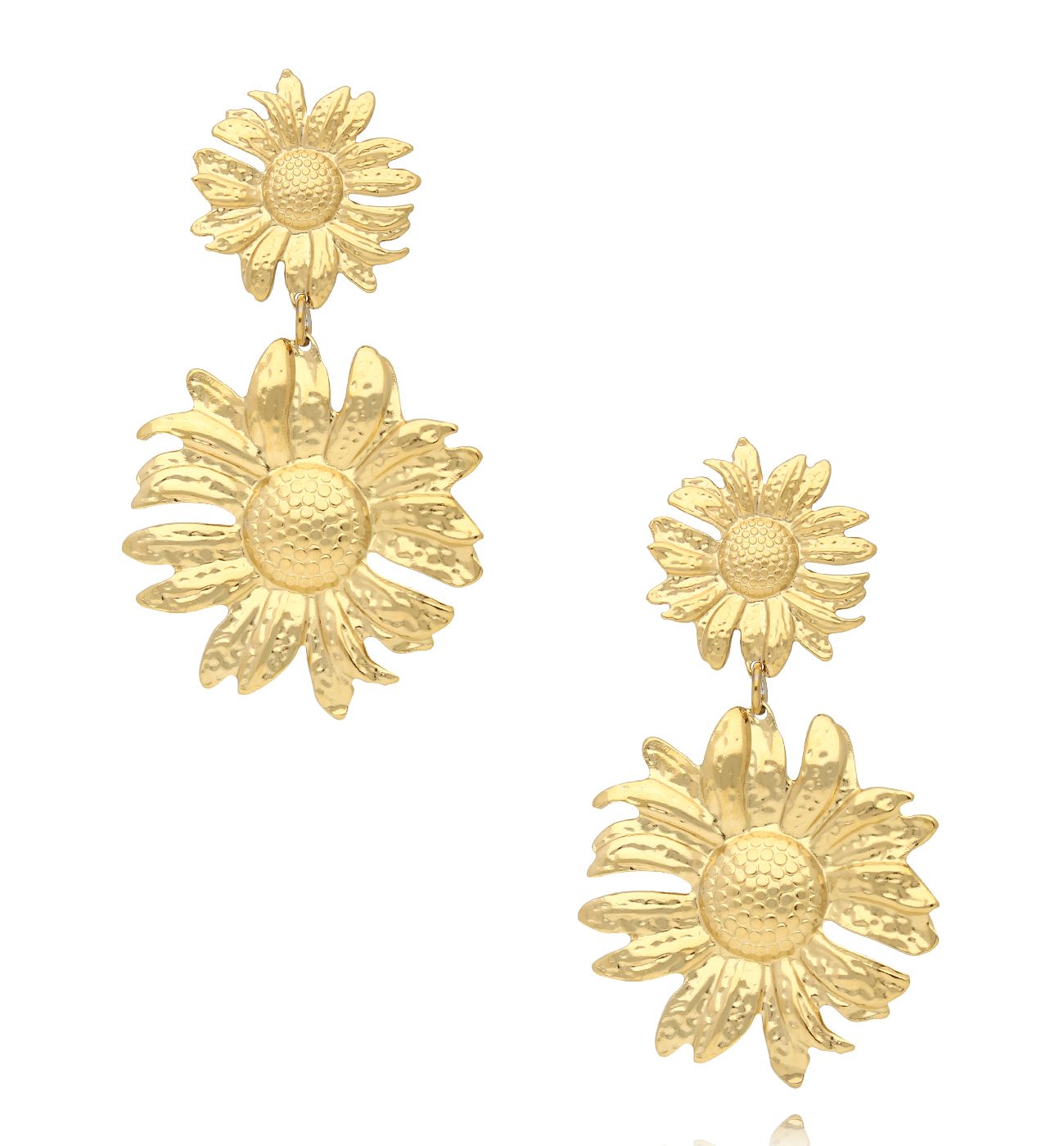 Kolczyki złote słoneczniki September - By Dziubeka