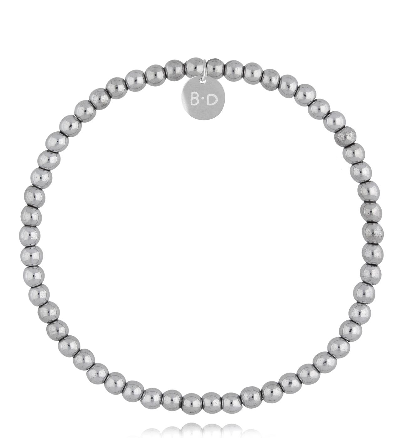 Bransoletka z hematytami srebrnymi męska Fane - By Dziubeka