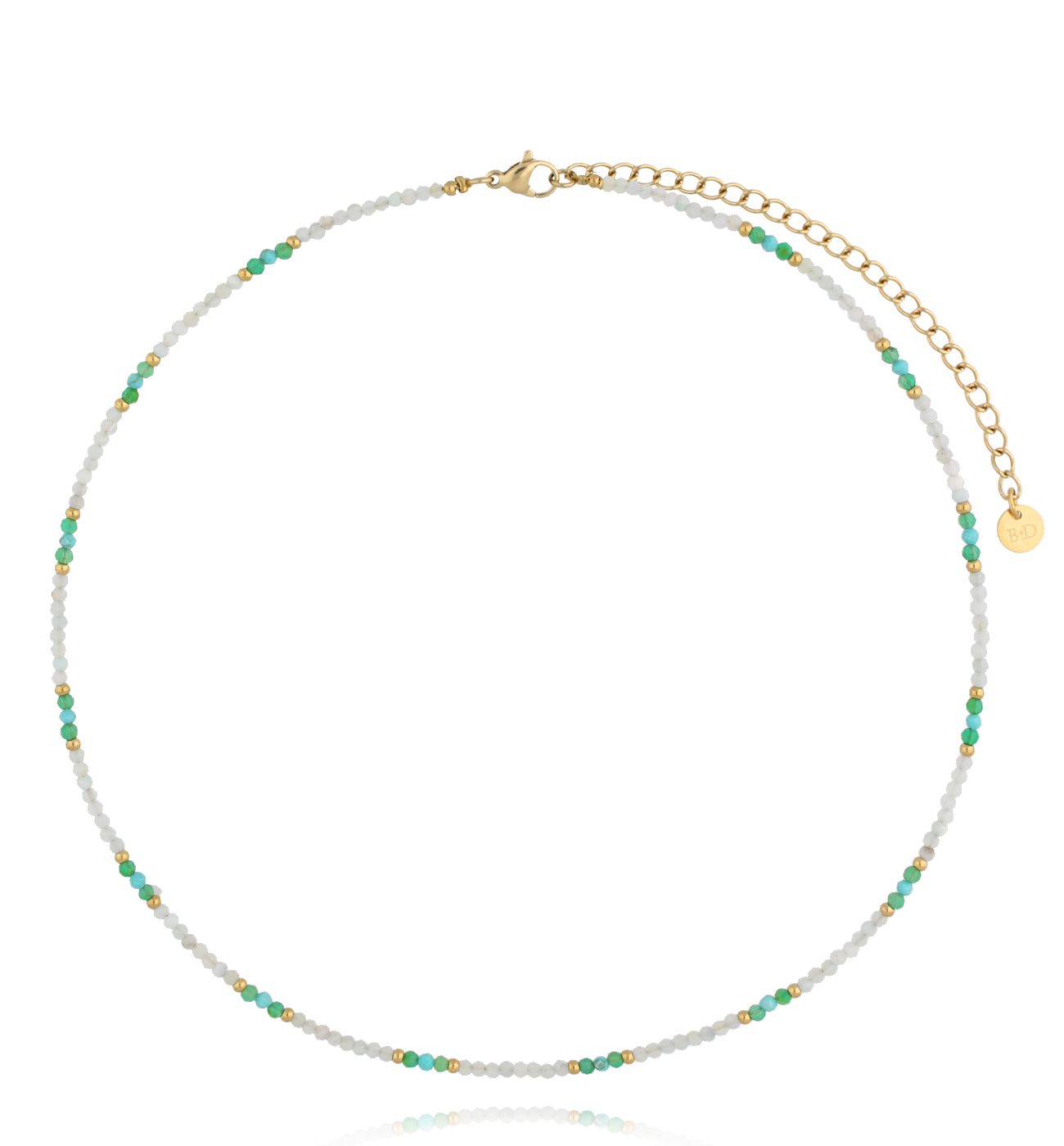 Naszyjnik turkusowy z kamieniami naturalnymi Nada - By Dziubeka