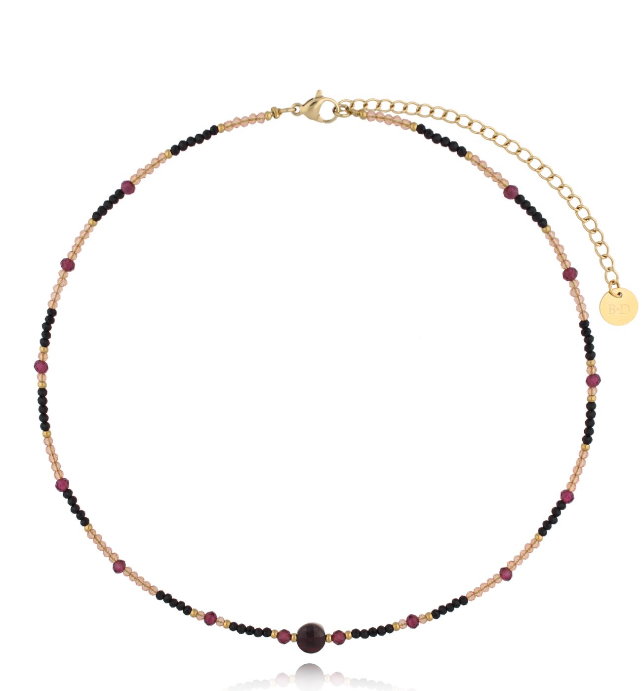 Naszyjnik z agatami i granatami Zuhra - By Dziubeka