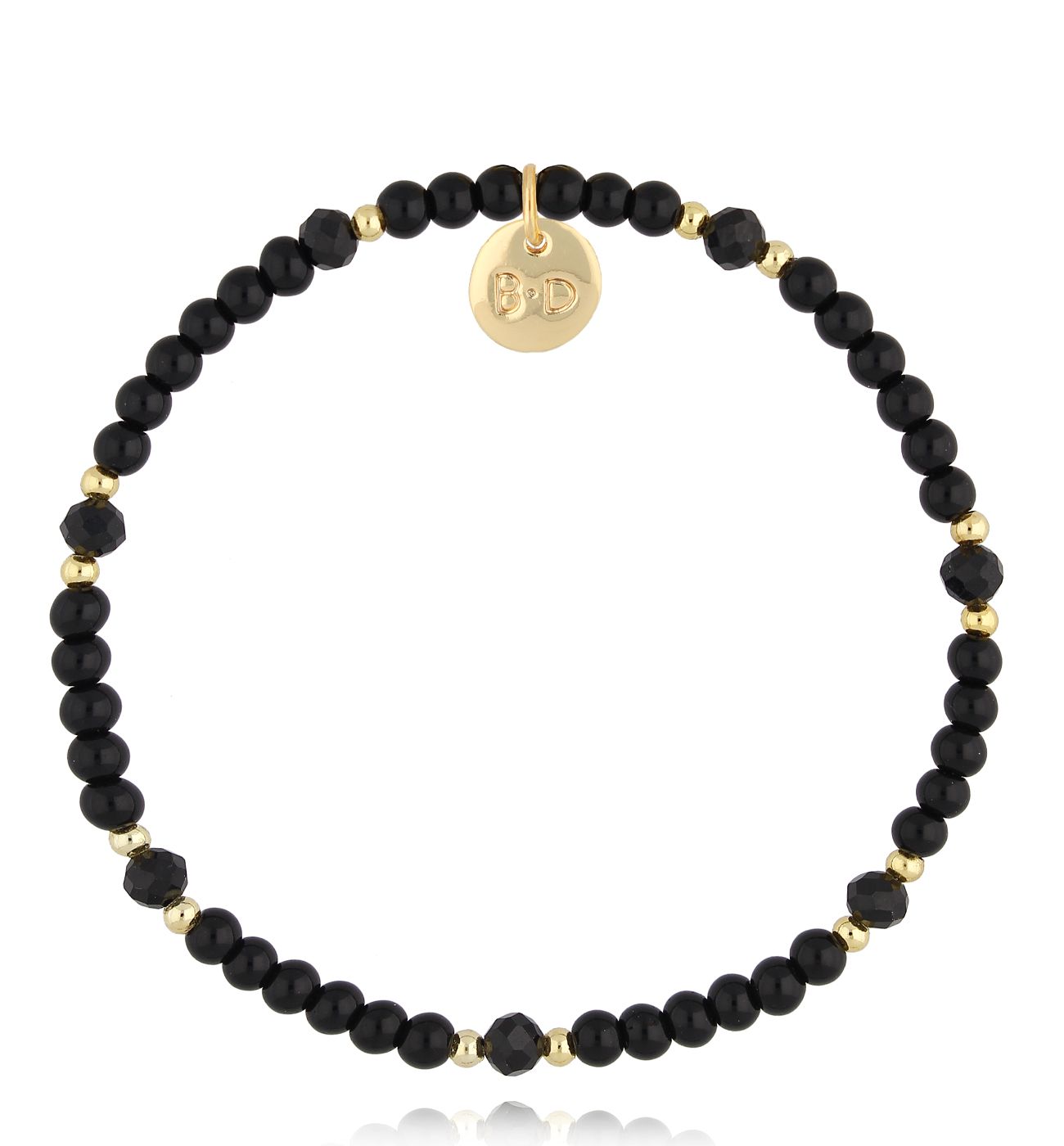 Bransoletka czarna z turmalinami - By Dziubeka