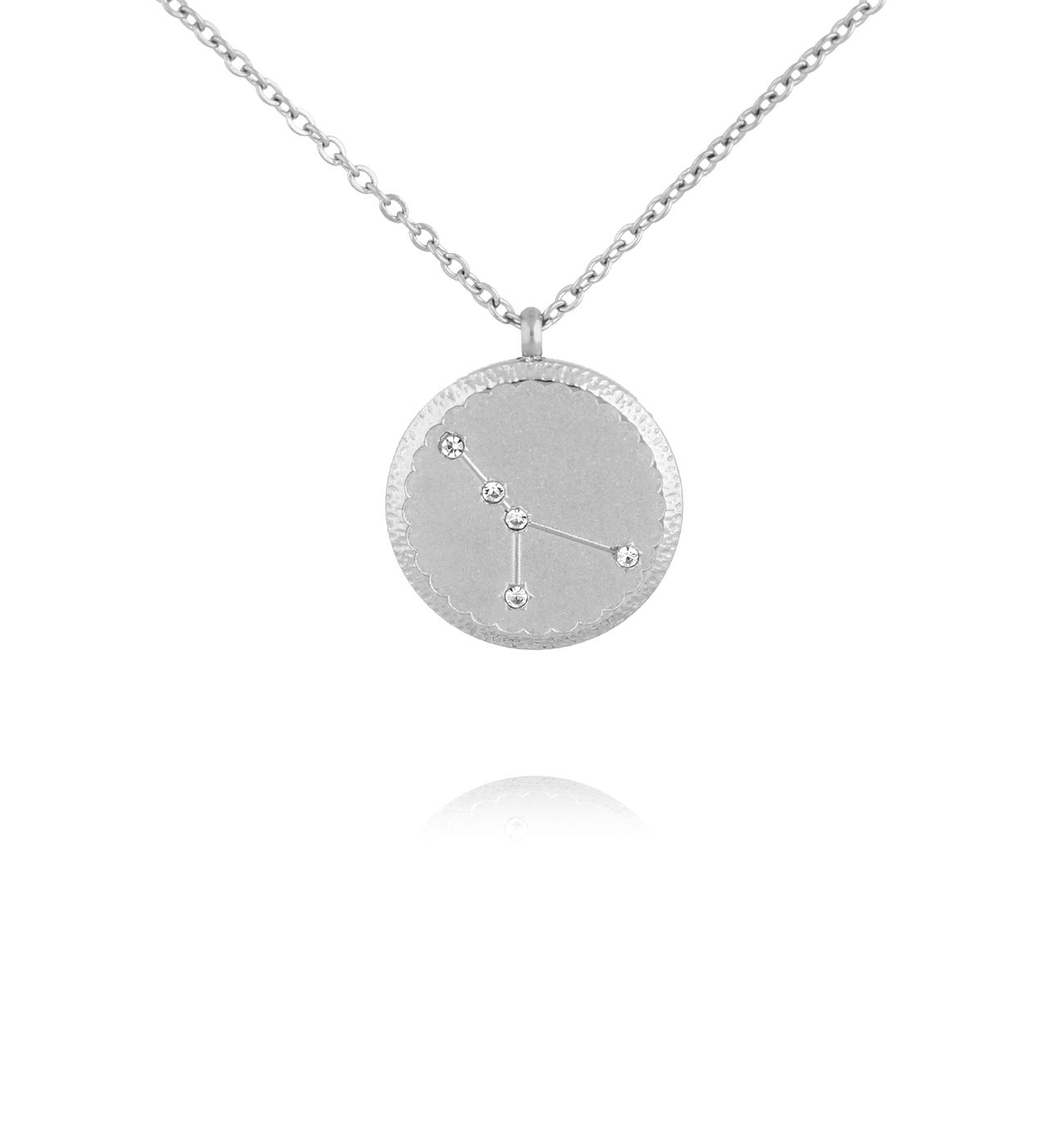 Naszyjnik z konstelacją Rak srebrny NSA1435