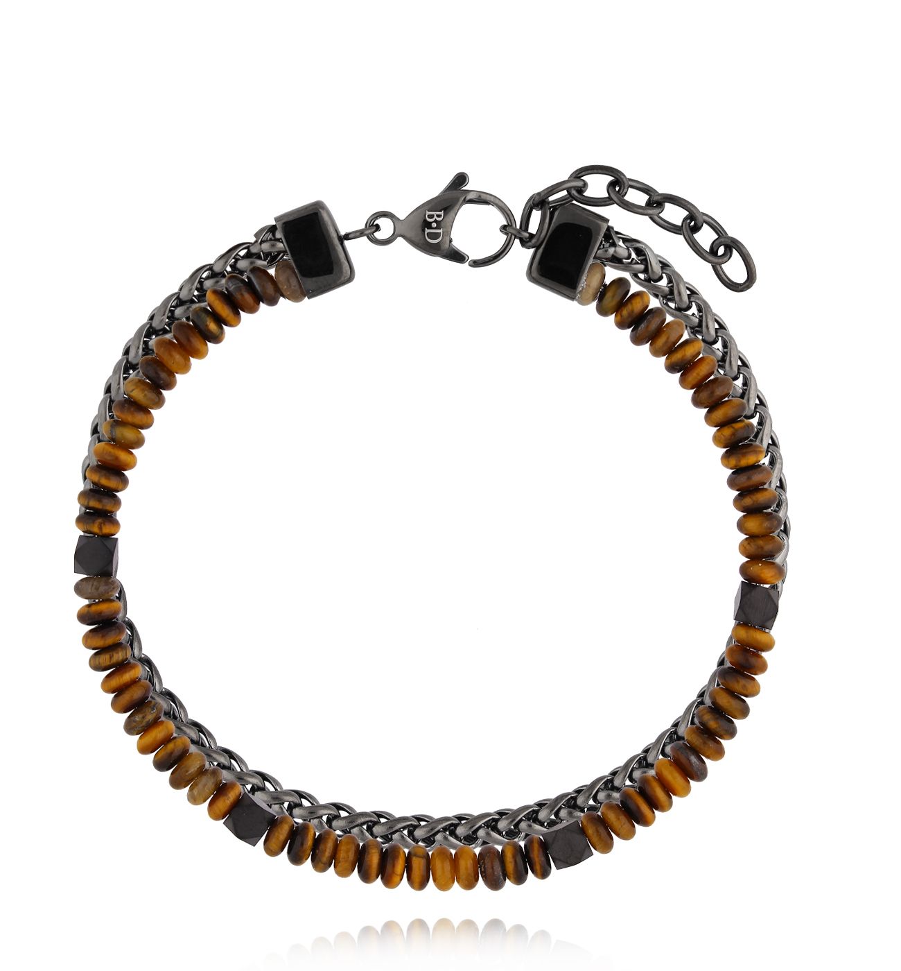 Bransoletka męska z tygrysim okiem 93 - By Dziubeka