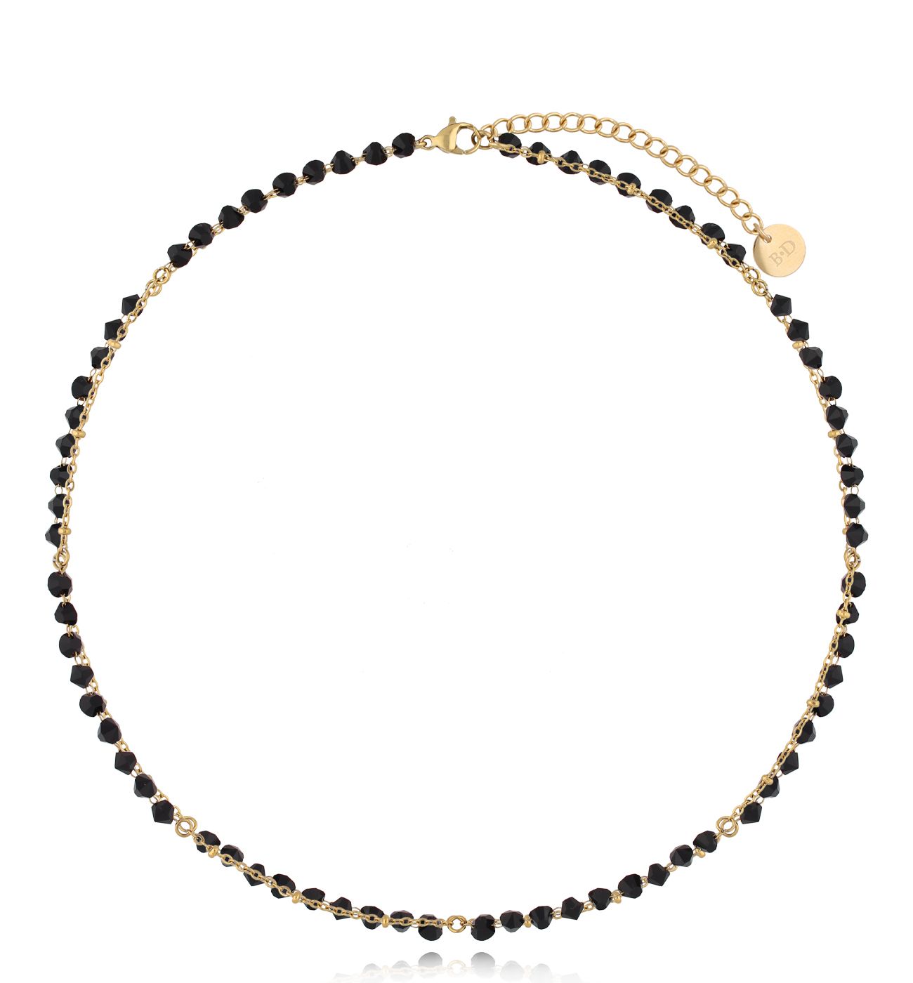 Naszyjnik z czarnymi kryształkami Stunning - By Dziubeka