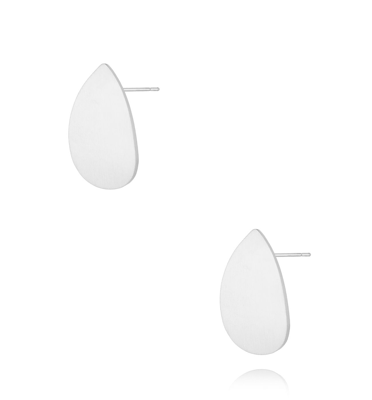 Kolczyki srebrne łezki satynowe Pure Harmony - By Dziubeka