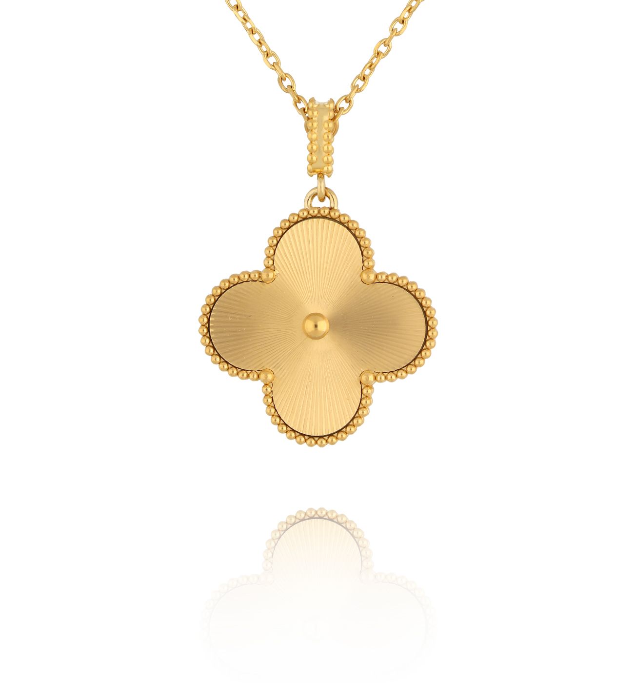 Naszyjnik z koniczynką złoty NSY0386