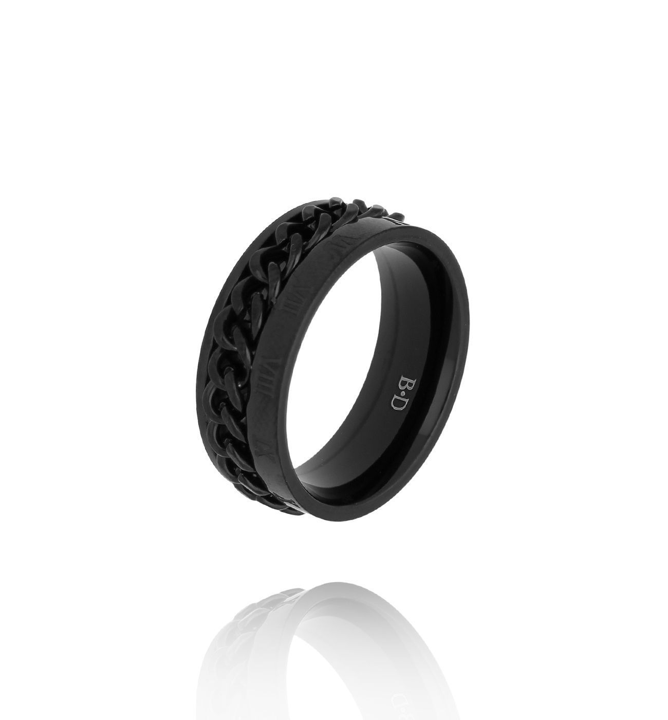 Pierścionek męski czarny PMITC0107 - By Dziubeka