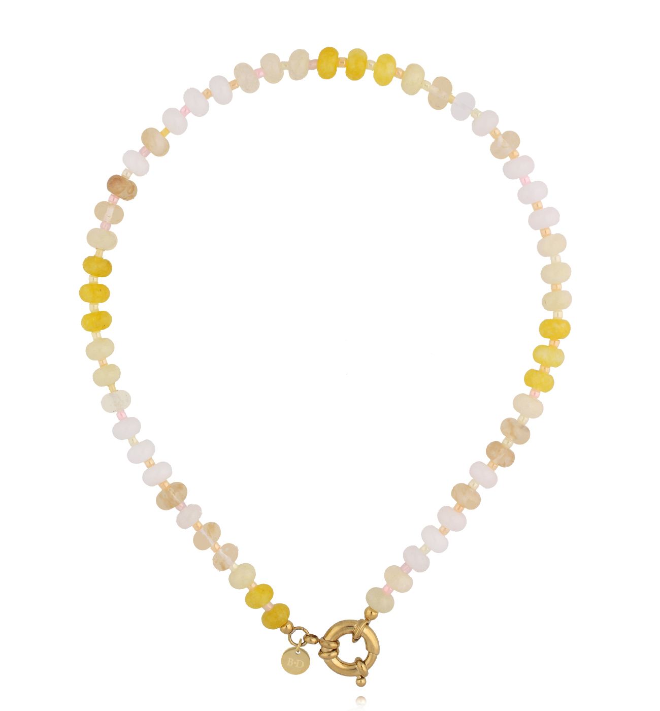 Naszyjnik z żółtych jadeitów NSC0664