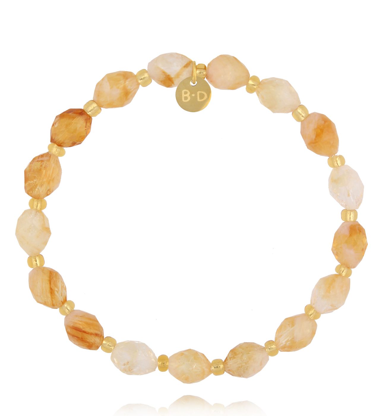 Bransoletka z fasetowanymi cytrynami - By Dziubeka