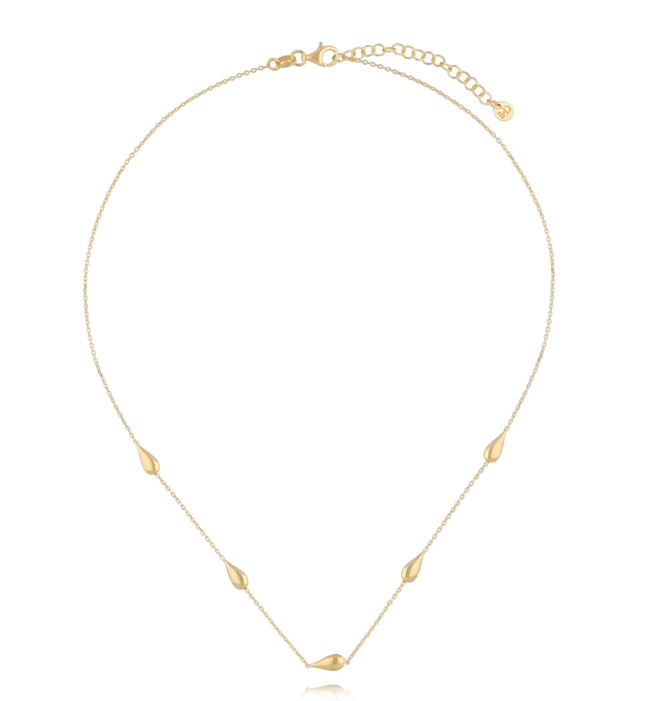Naszyjnik z kroplami złoty NGG0024 - By Dziubeka