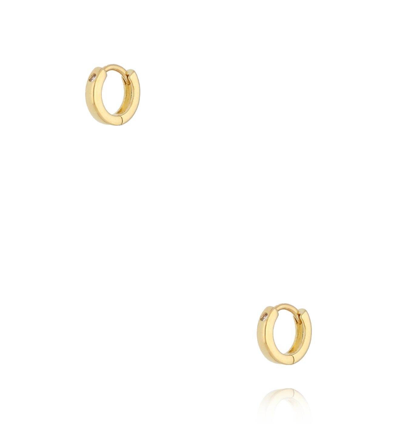 Kolczyki kółka złote małe KLU0058 - By Dziubeka