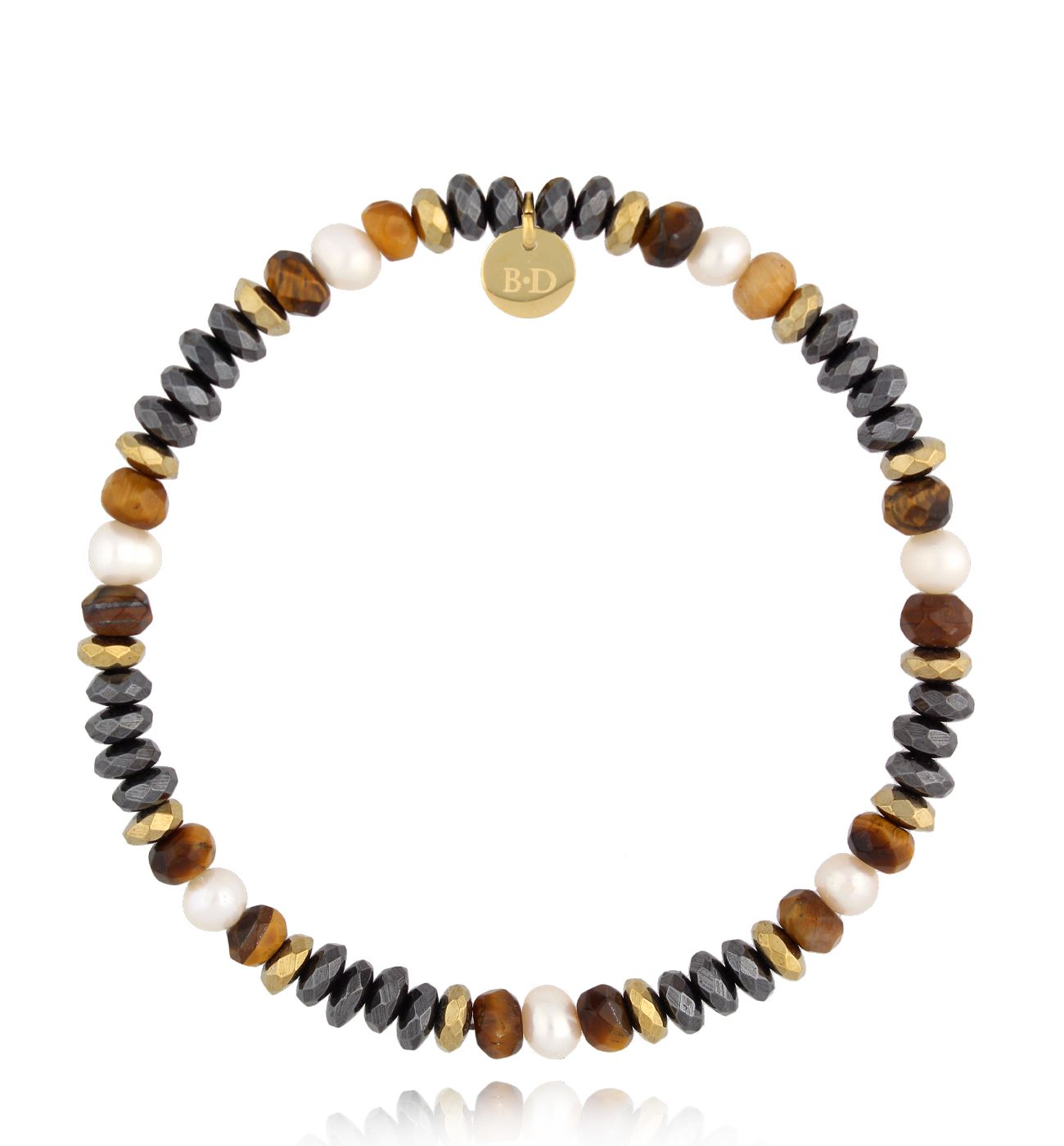 Bransoletka z hematytami i tygrysim okiem Eindridi 85 - By Dziubeka