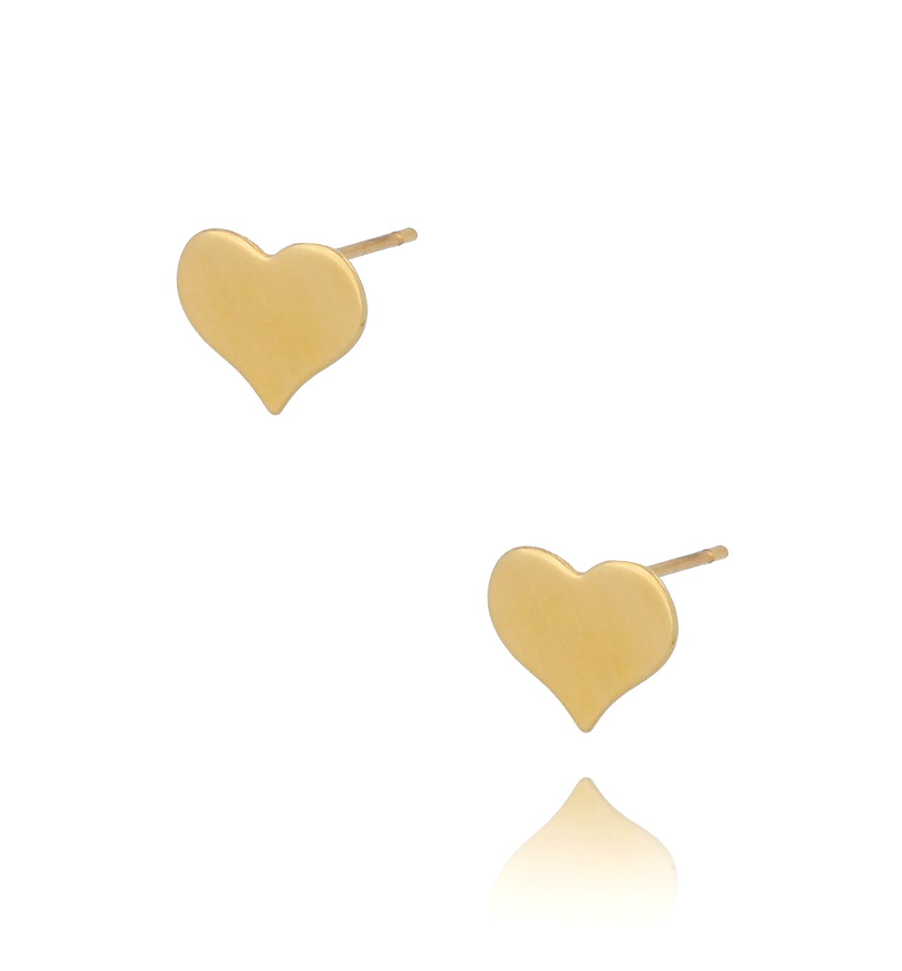 Kolczyki srebrne pozłacane serca - By Dziubeka