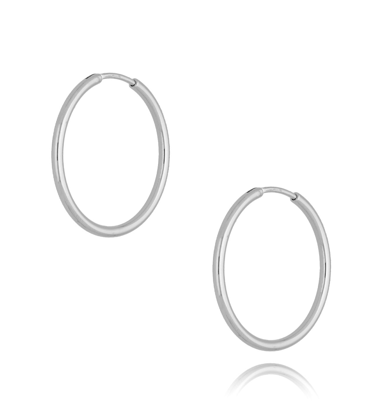 Kolczyki srebrne koła ze stali szlachetnej 30mm KSA0202