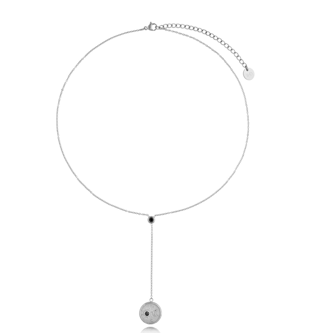 Naszyjnik srebrny z krawatką i zawieszką Universe - By Dziubeka