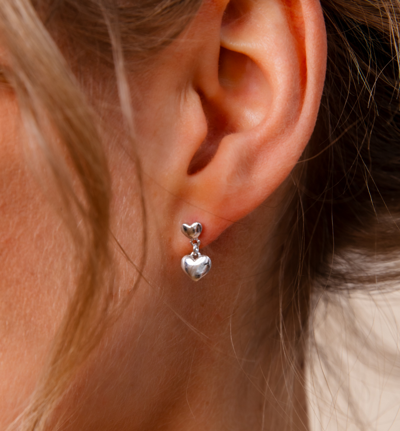 Kolczyki serca srebrne KGG0011 - By Dziubeka