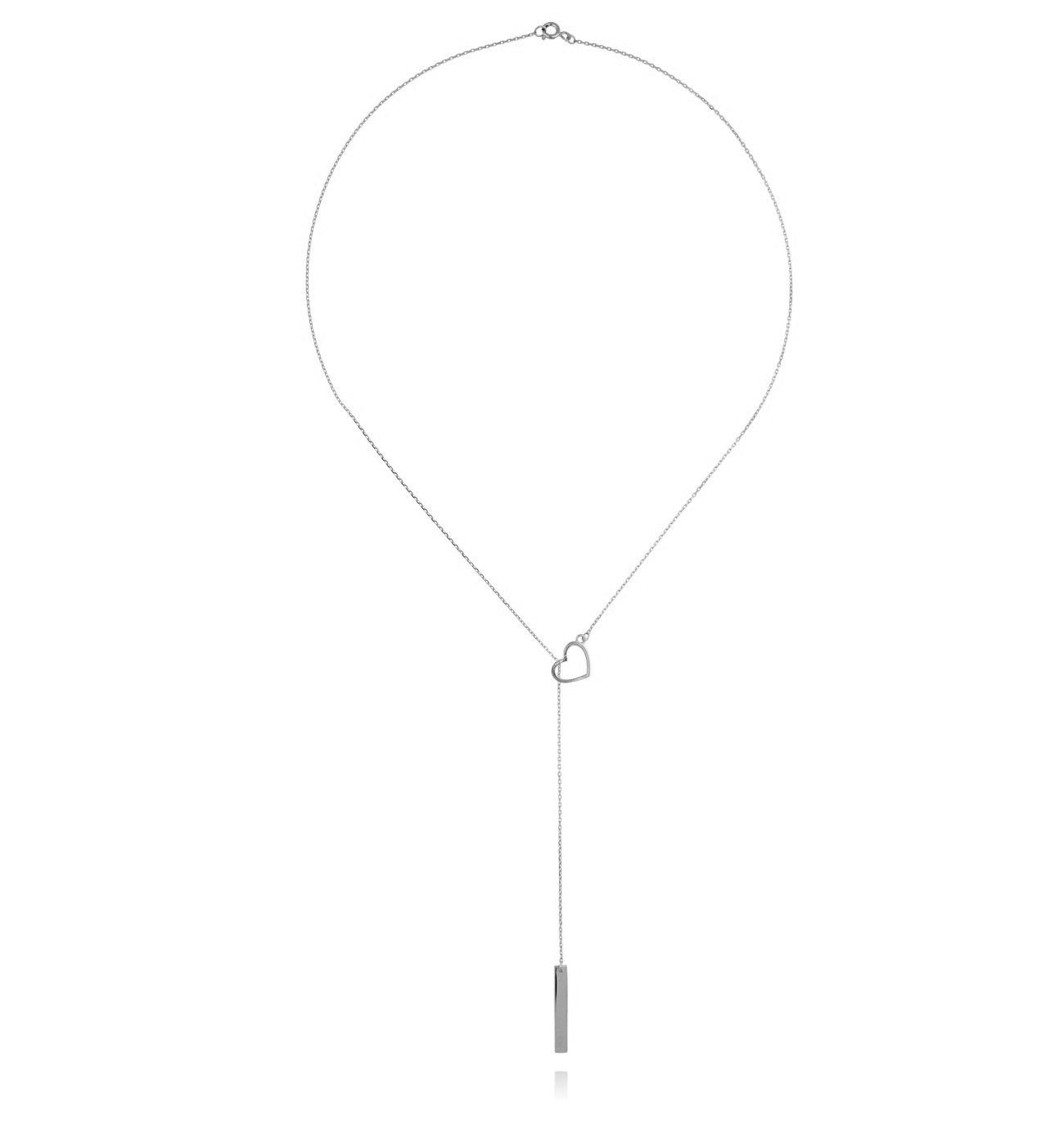 Naszyjnik srebrny serce NSE0038