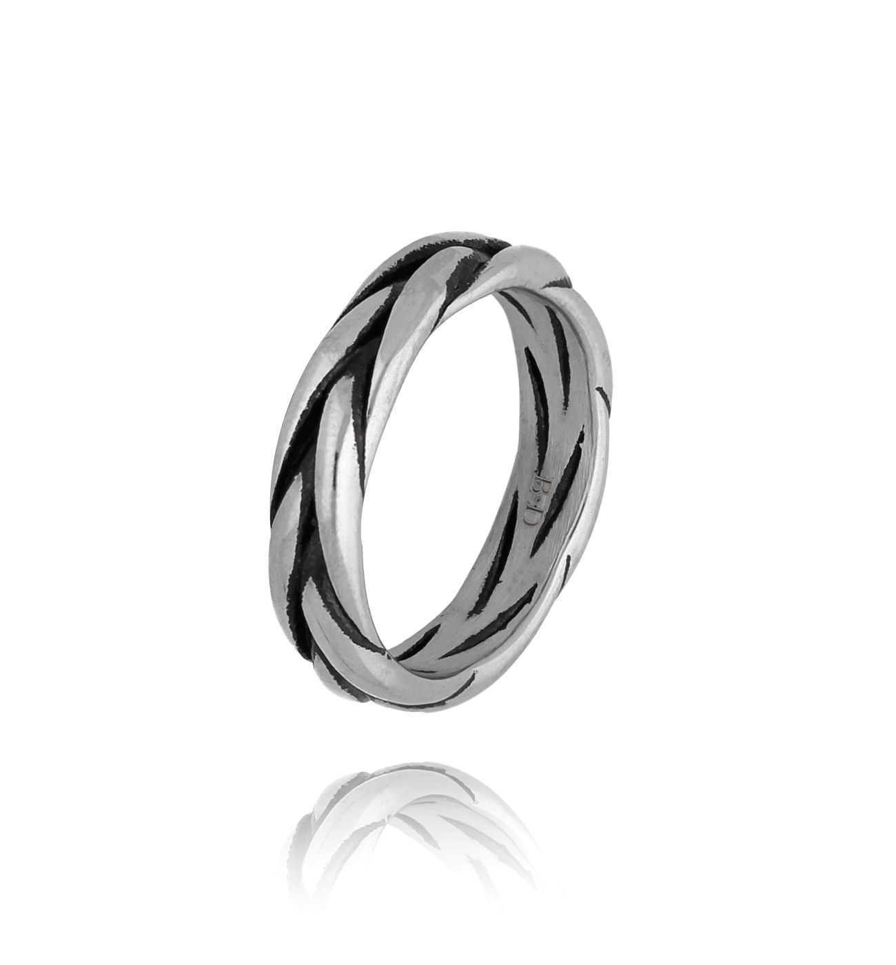 Pierścionek męski obrączka pleciona Kancha PMITC0023