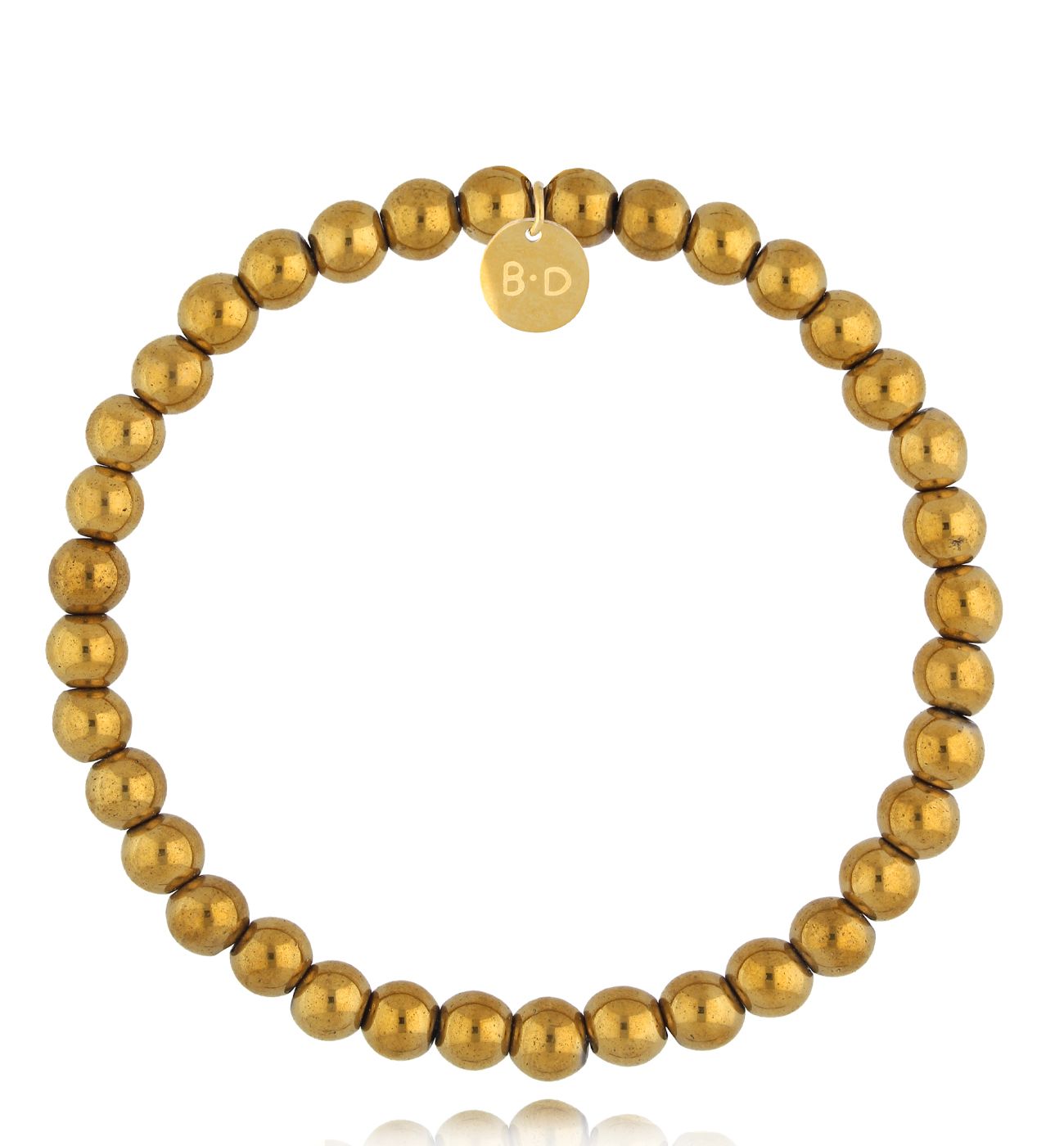 Bransoletka z hematytami złota męska Ameriga - By Dziubeka