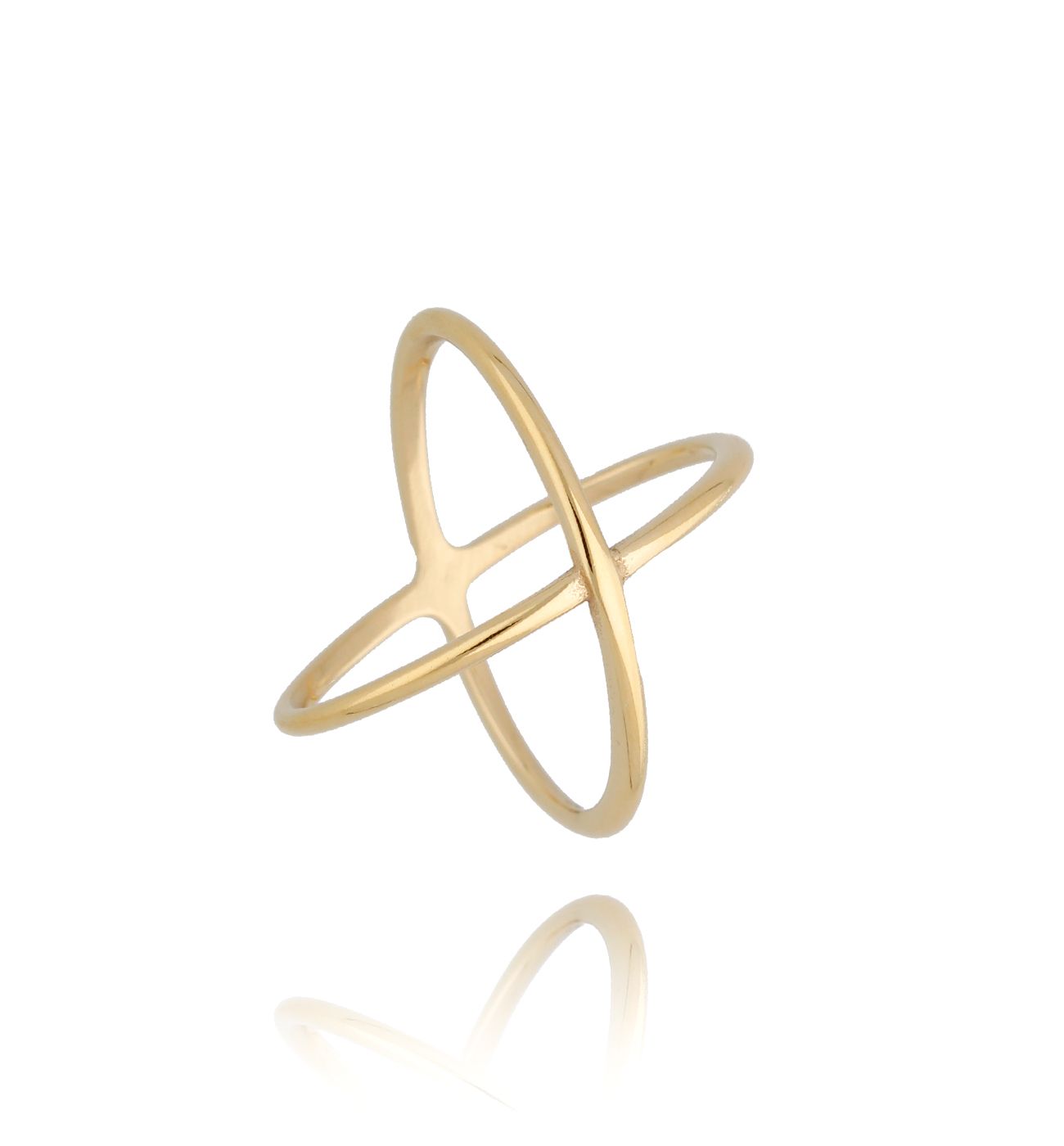 Pierścionek złoty podwójny Evening Star PSA0386