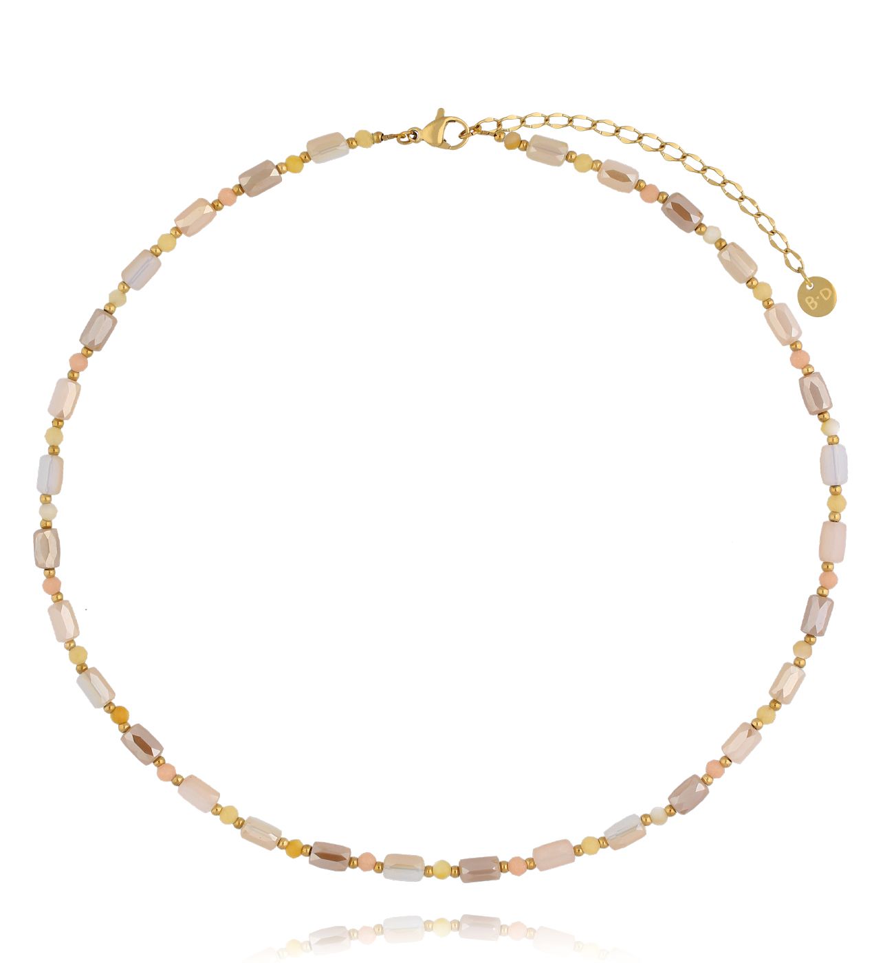 Naszyjnik w beżowo-karmelowych odcieniach - By Dziubeka