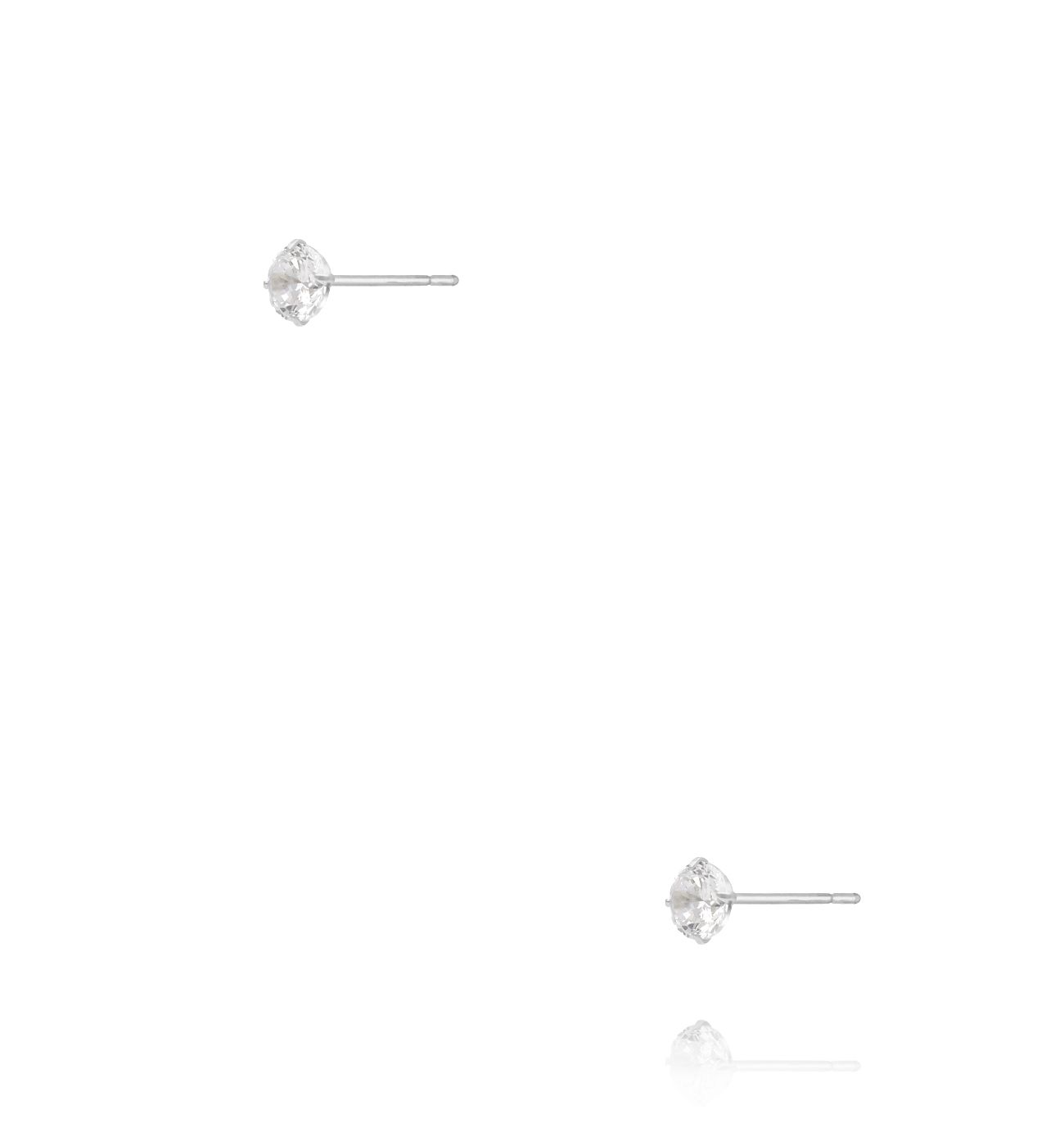 Kolczyki z dużą cyrkonią srebrne KCA0085