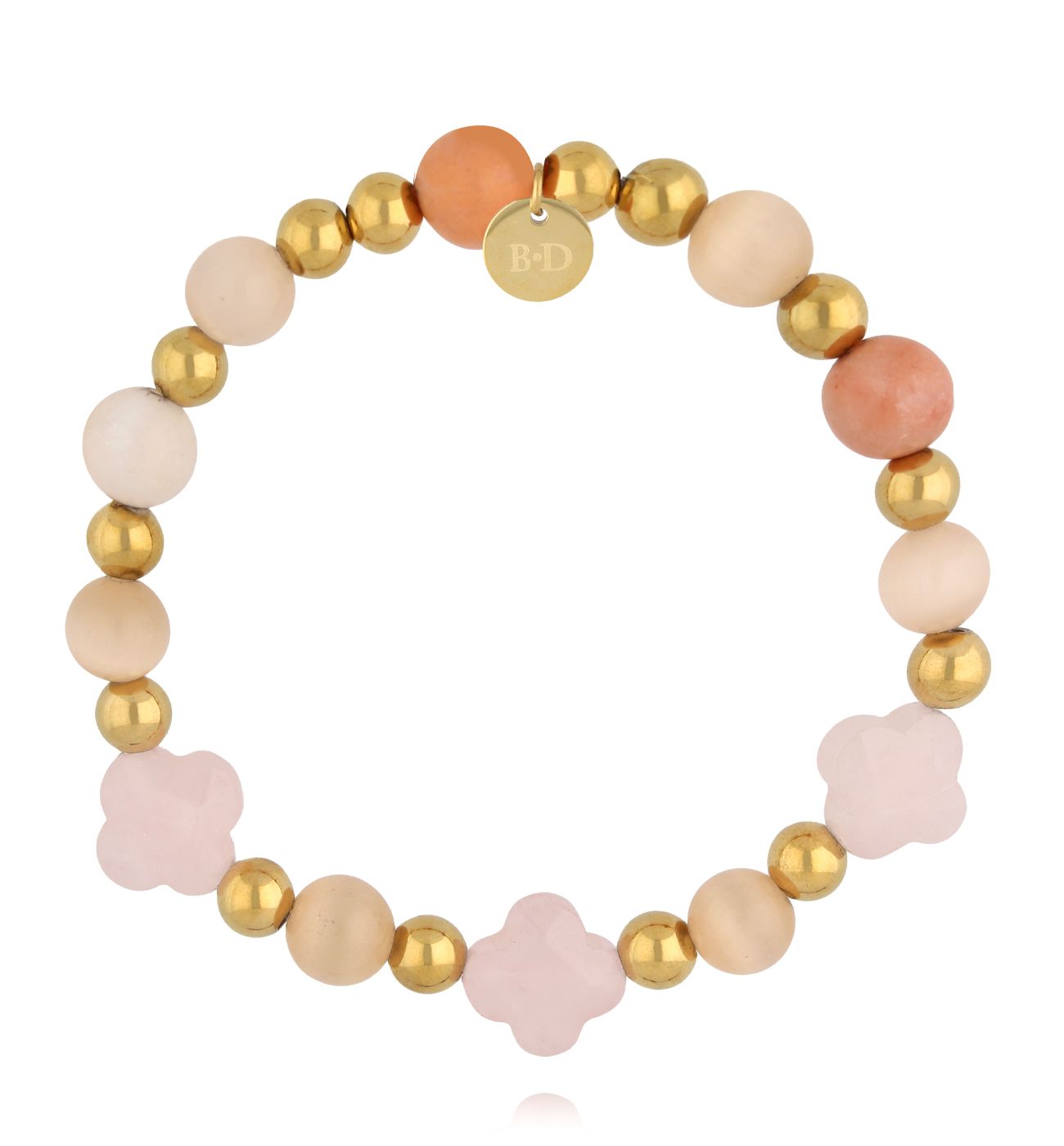 Bransoletka różowa z kamieniami BMMH4034