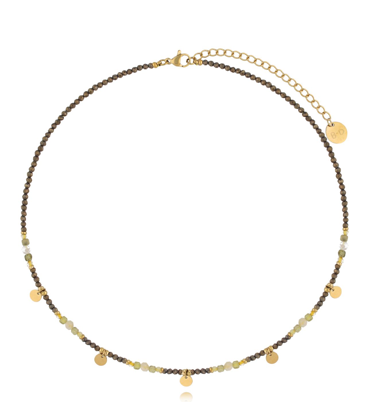 Naszyjnik z cytrynami i oliwinami - By Dziubeka