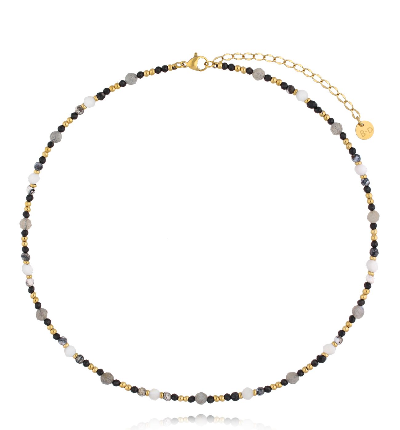 Naszyjnik z turmalinami i labradorytami - By Dziubeka