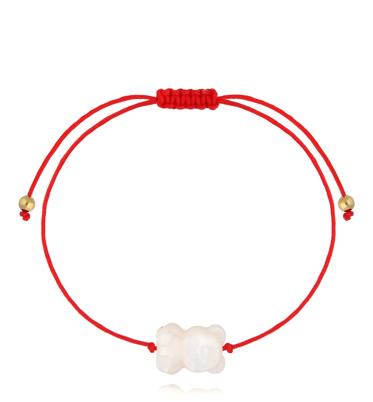 Bransoletka z czerwonym sznurkiem i misiem BGL1022