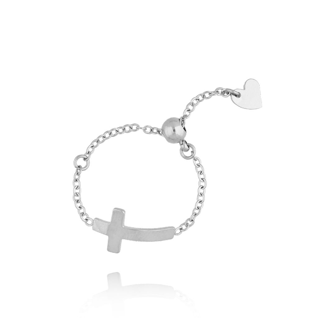 Pierścionek z krzyżykiem srebrny Cross PSA0905