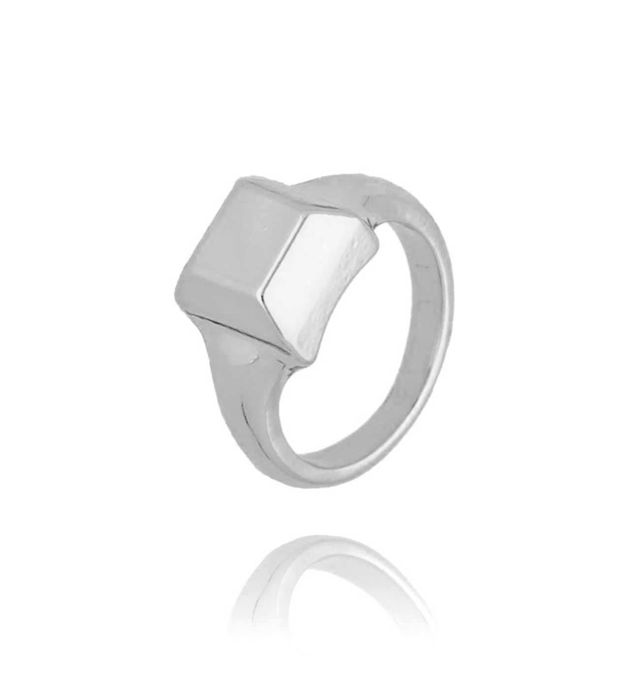 Pierścionek srebrny sygnet - By Dziubeka