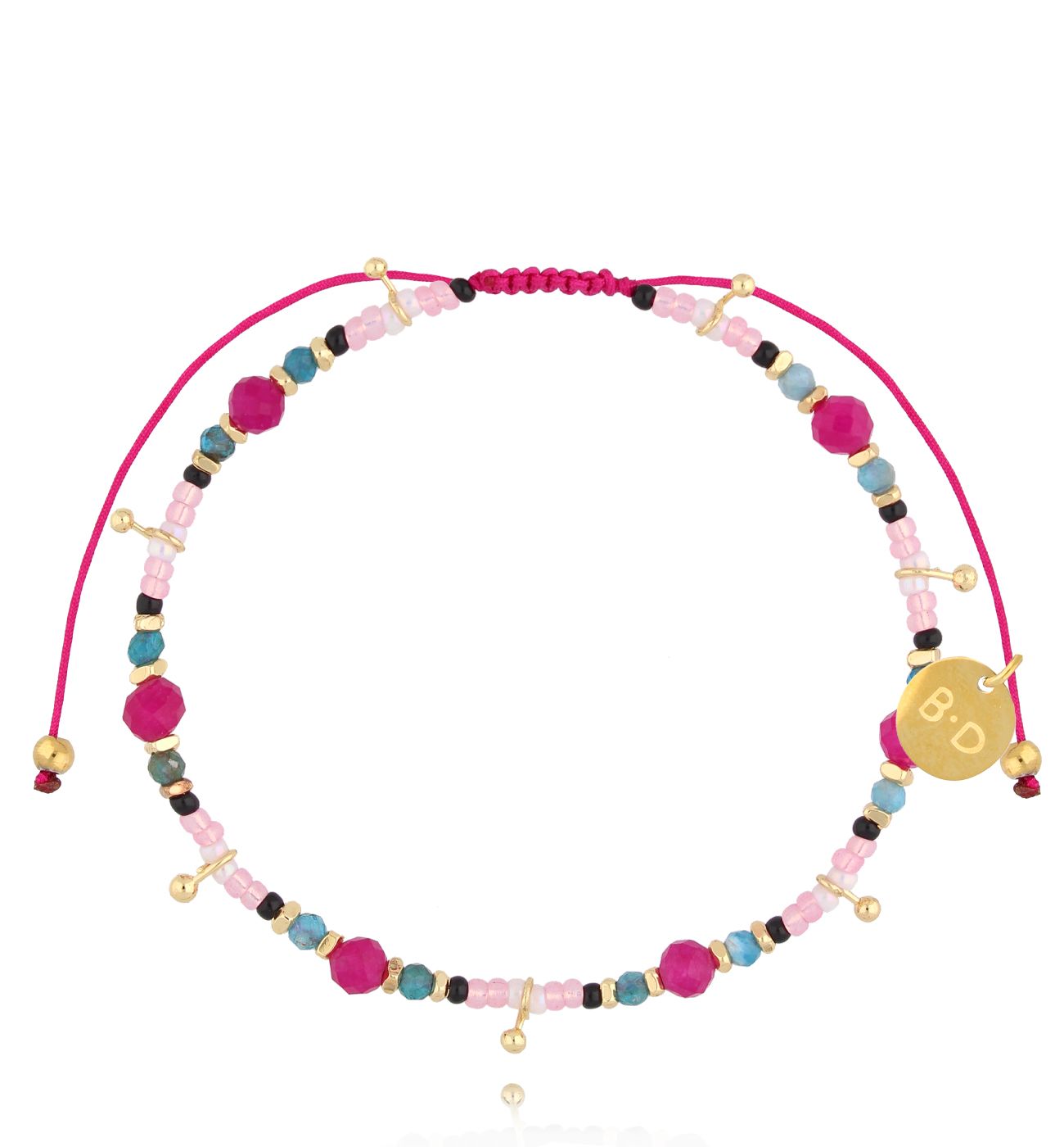 Bransoletka z jadeitami i apatytami BMT0246 - By Dziubeka