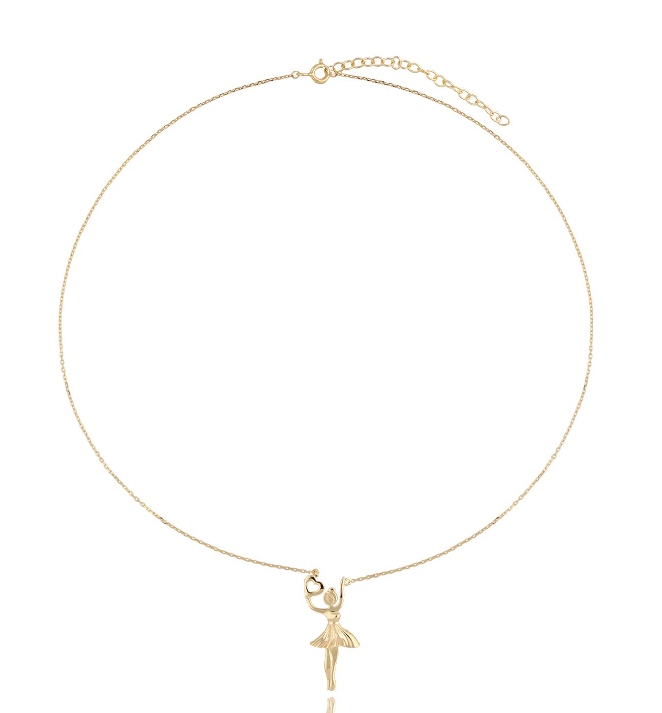 Naszyjnik pozłacany z baletnicą Ballerina - By Dziubeka