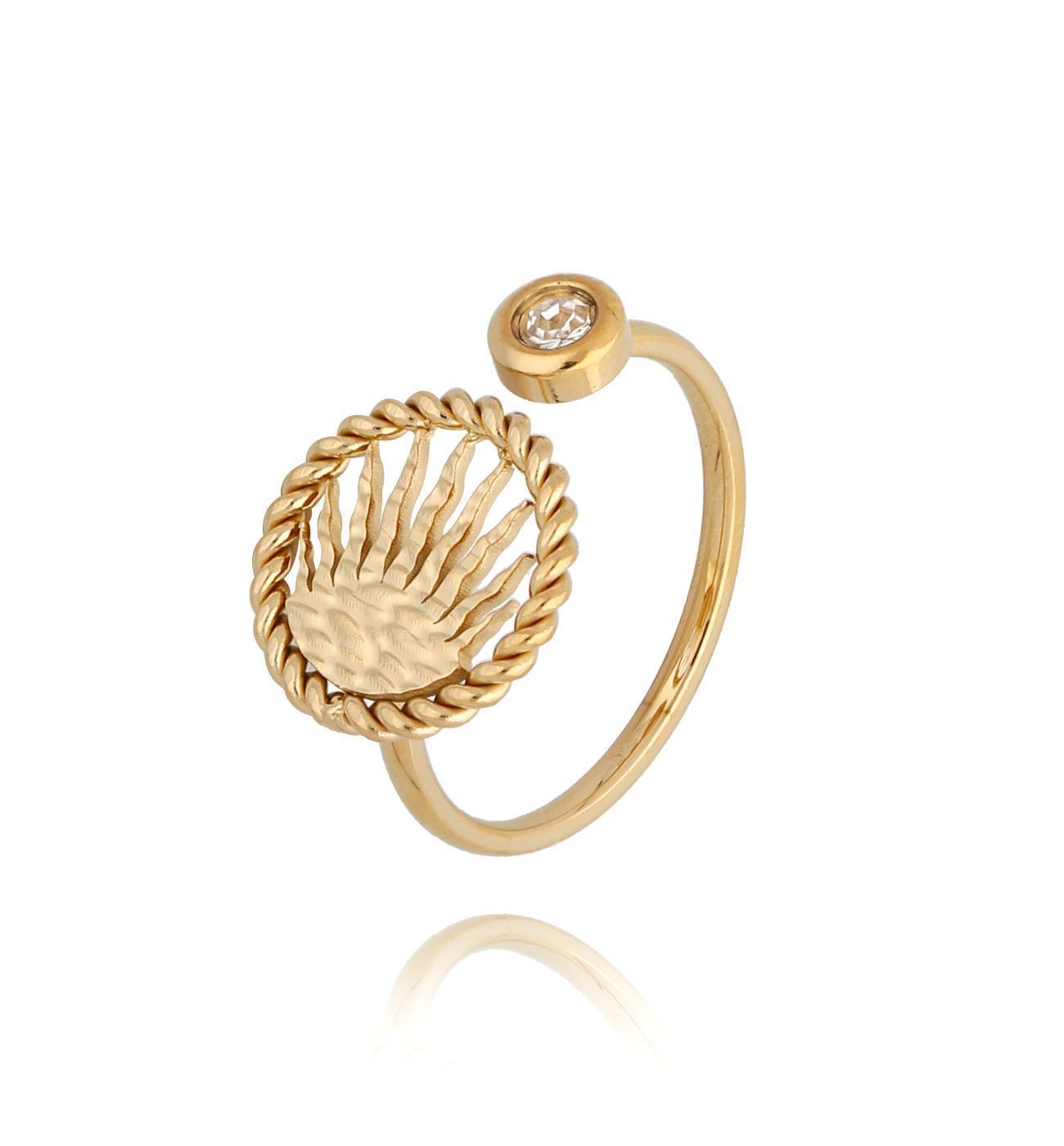 Pierścionek złoty ze słońcem Mi Amado Sol PSA0597