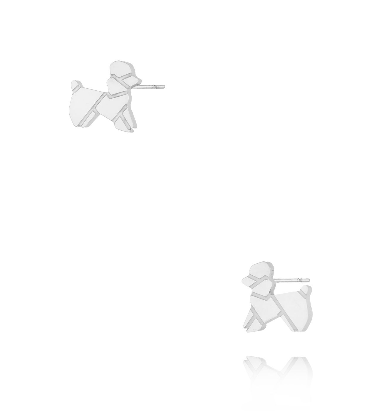 Kolczyki srebrne z pudelkiem Poodle - By Dziubeka