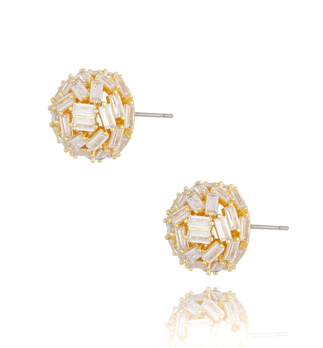 Kolczyki kryształowe okrągłe Poppy - By Dziubeka