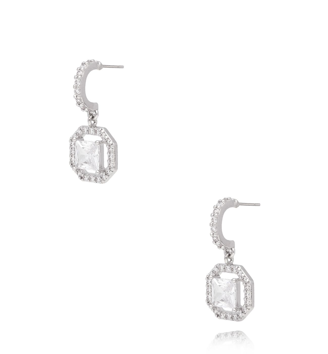 Kolczyki srebrne z kryształkami Paola - By Dziubeka