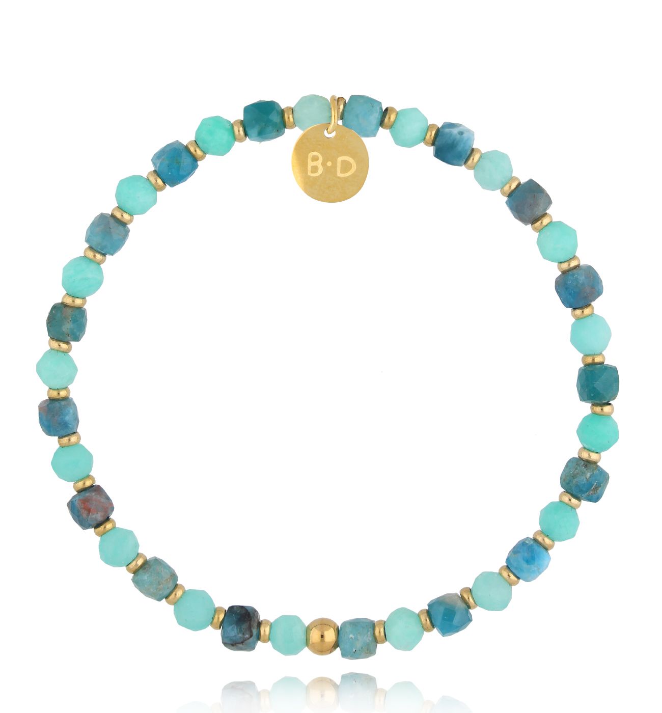 Bransoletka z amazonitami i apatytami BTW2923