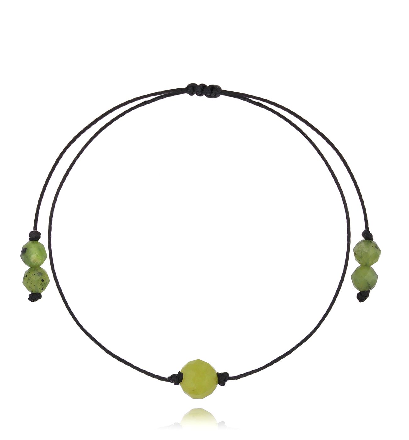 Bransoletka z jadeitem Birthstones BGL0749 - By Dziubeka