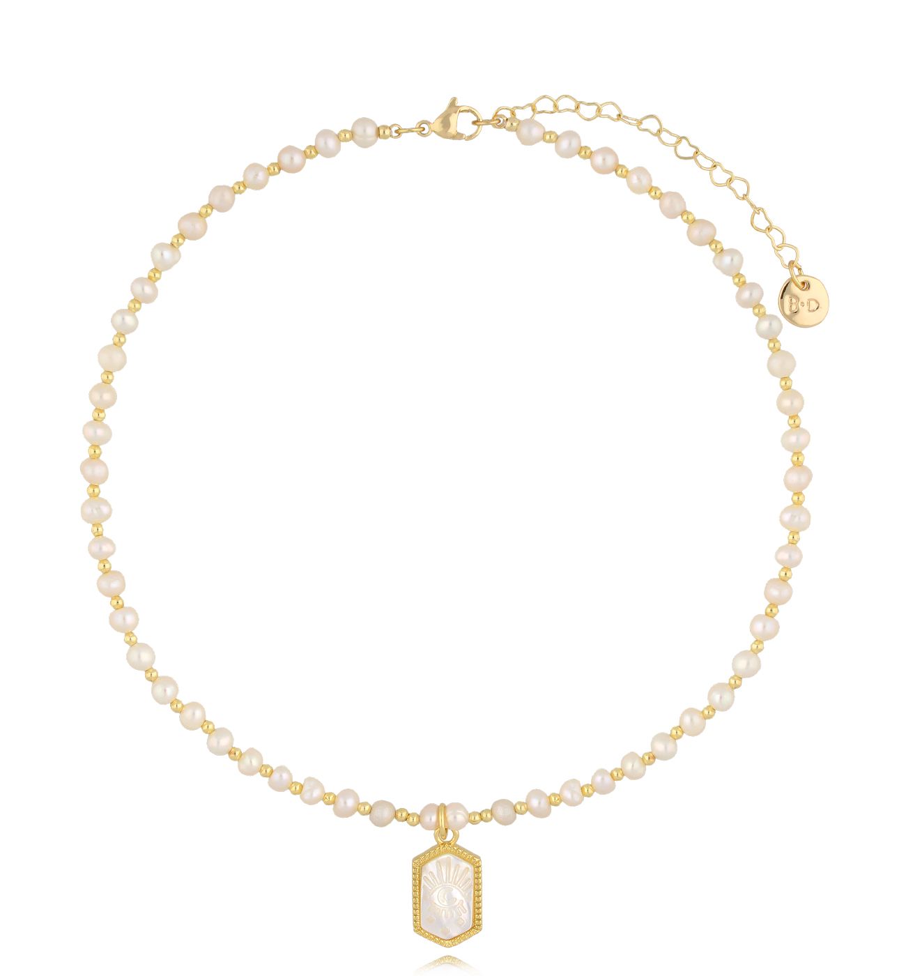 Naszyjnik z perłami i zawieszką Sugar - By Dziubeka