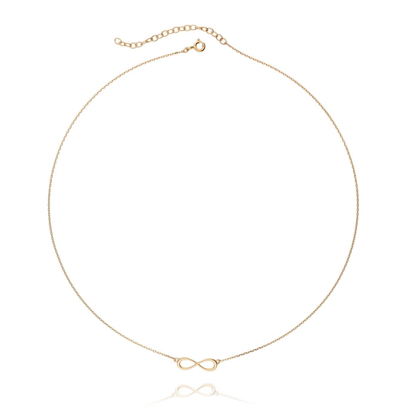Naszyjnik srebrny z nieskończonością pozłacany NSE0032